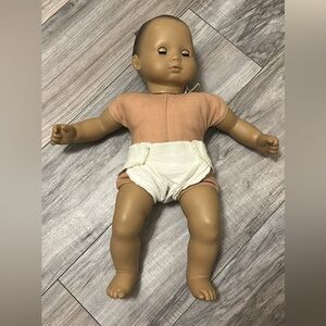 American Girl Doll with Tan and Cream Outfit